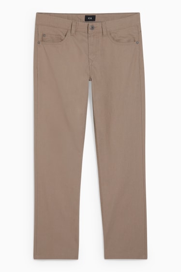 Uomo - Pantaloni - regular fit - marrone chiaro