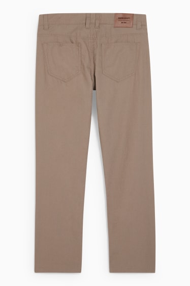 Uomo - Pantaloni - regular fit - marrone chiaro