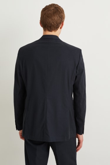Men - Mix-and-match tailored jacket - regular fit - Flex - cotton-linen blend - black