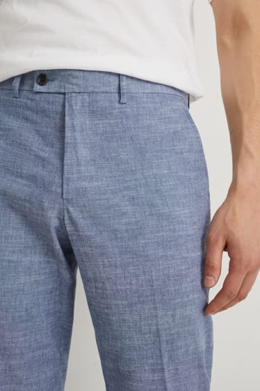 Home - Pantalons combinables - regular fit - Flex - mescla de lli i cotó - blau