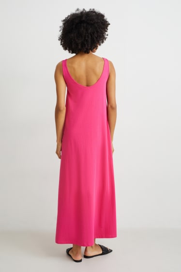 Donna - Vestito svasato basic - fucsia