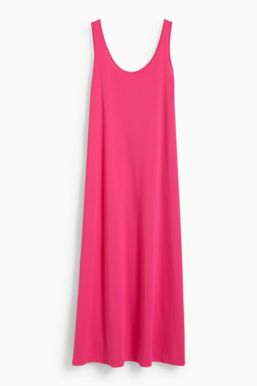 Donna - Vestito svasato basic - fucsia