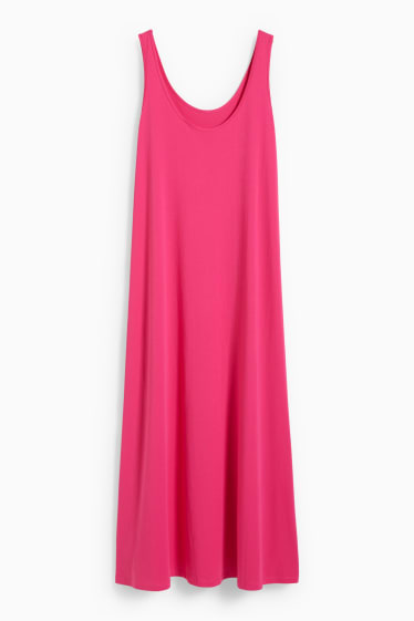 Dona - Vestit de línia A bàsic - fúcsia