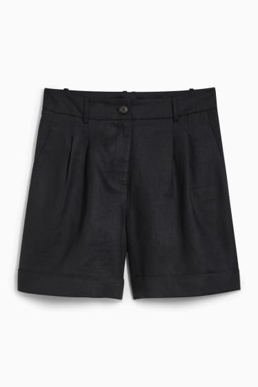 Dona - Pantalons curts de lli - negre