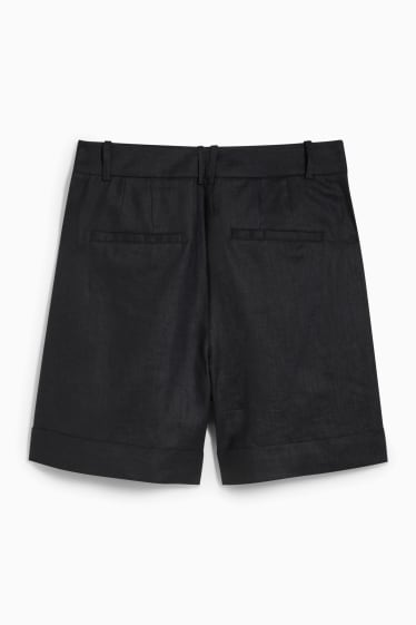Donna - Shorts di lino - nero