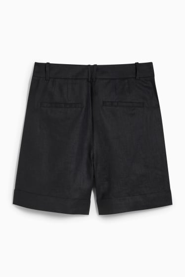Dona - Pantalons curts de lli - negre