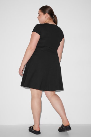 Dona - CLOCKHOUSE - vestit acampanat - negre