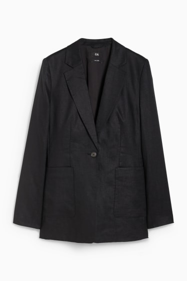 Donna - Blazer in lino - nero