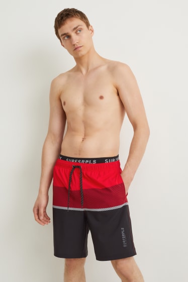 Hommes - Short de bain - rouge
