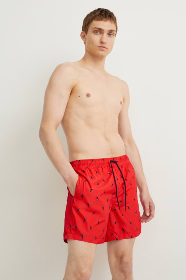 Herren - Badeshorts  - rot