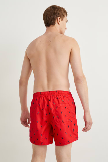 Heren - Zwemshorts - rood