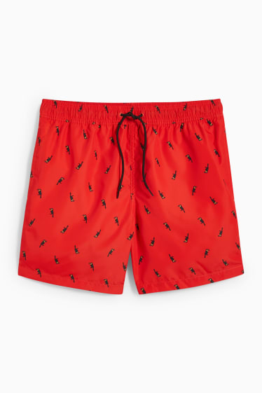 Herren - Badeshorts  - rot