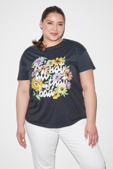 Kobiety - CLOCKHOUSE - T-shirt - ciemnoszary