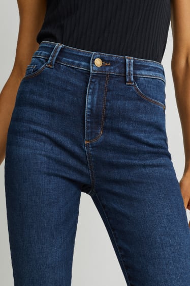 Femmes - Slim jean - high waist - jean bleu