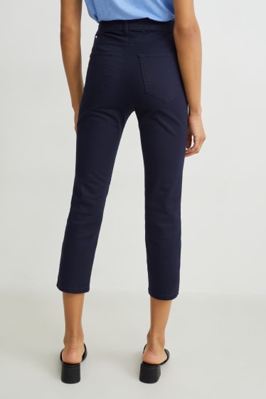 Mujer - Pantalón de tela - mid waist - skinny fit - azul oscuro