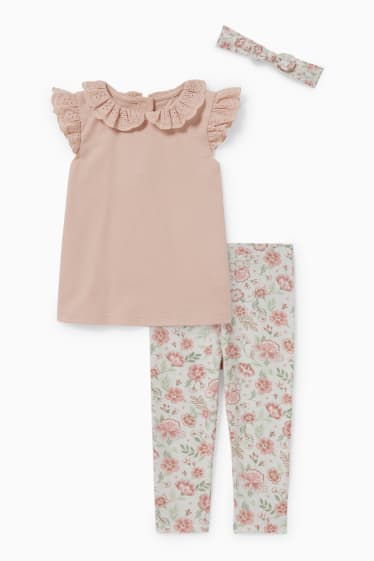 Babys - Baby-Outfit - 3 teilig - zartrosa