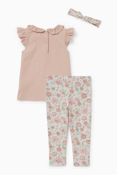 Babys - Baby-Outfit - 3 teilig - zartrosa