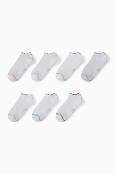 Copii - Fete - Multipack 7 perechi - șosete sub gleznă - alb