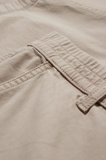 Hommes - Pantalon cargo - regular fit - taupe