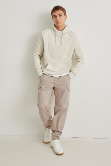 Hommes - Pantalon cargo - regular fit - taupe