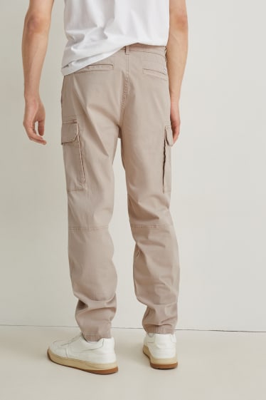 Uomo - Pantaloni cargo - regular fit - tortora