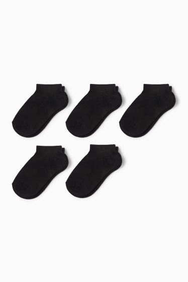 Enfants garçons - Lot de 5 paires - socquettes de sport - noir