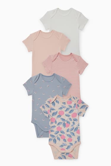 Baby: meisjes - Set van 5 - rompertje - lichtblauw