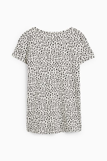 Femmes - T-shirt basique - à pois - crème