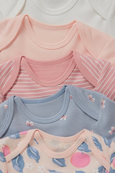 Baby: meisjes - Set van 5 - rompertje - lichtblauw