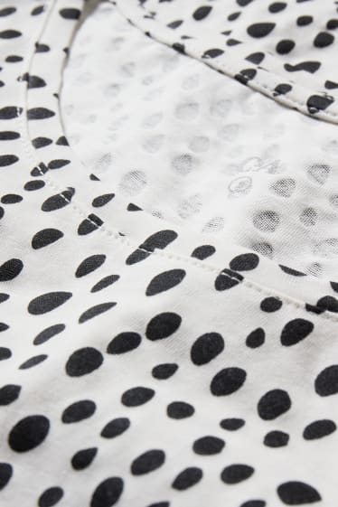 Femmes - T-shirt basique - à pois - crème