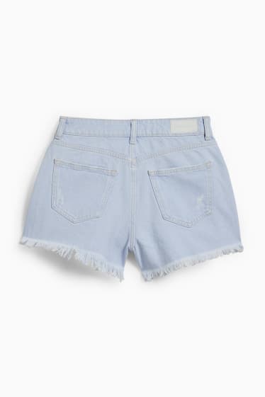 Joves - CLOCKHOUSE - texans curts - high waist - texà blau clar