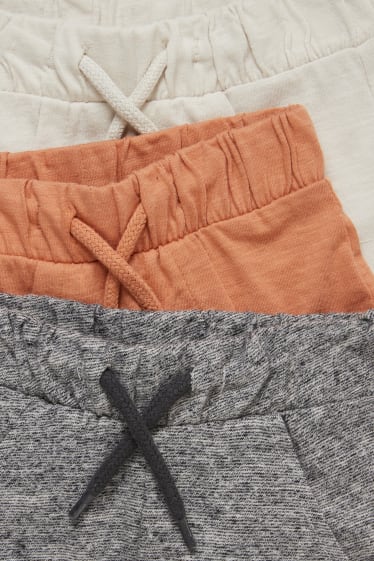 Bébés garçons - Lot de 3 - shorts en molleton pour bébé - gris / beige