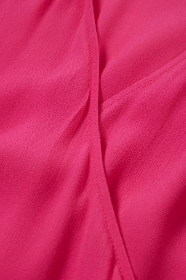 Mujer - Vestido cruzado - fucsia