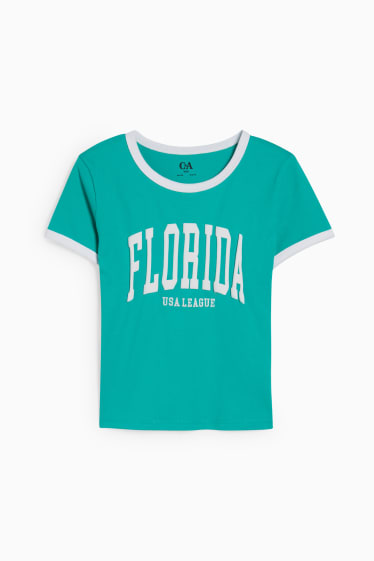 Kinder Mädchen - Kurzarmshirt - grün