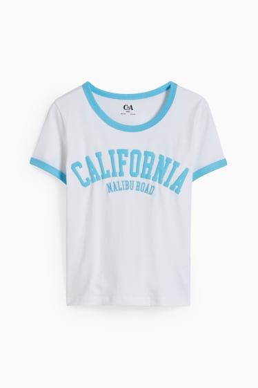 Kinder Mädchen - Kurzarmshirt - weiß