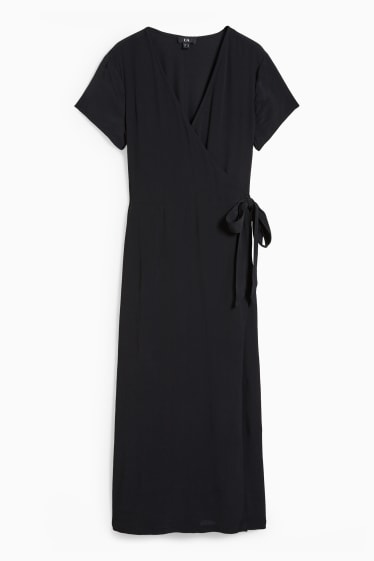 Women - Wrap dress - black