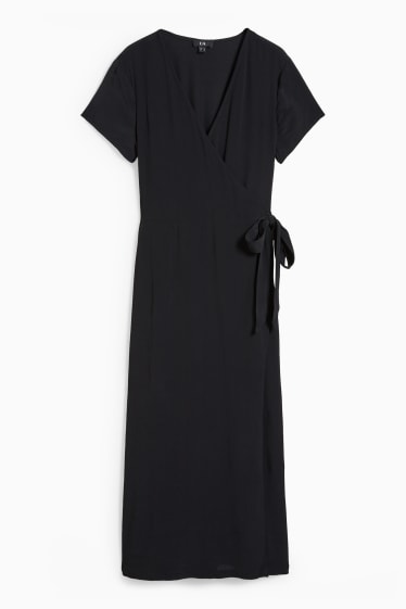 Mujer - Vestido cruzado - negro