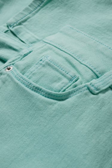Damen - Capri Jeans - Mid Waist - Slim Fit - mintgrün