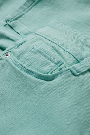 Mujer - Capri jeans - mid waist - slim fit - verde menta