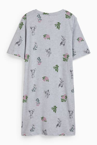 Femmes - Haut long - à fleurs - Bambi - gris clair chiné