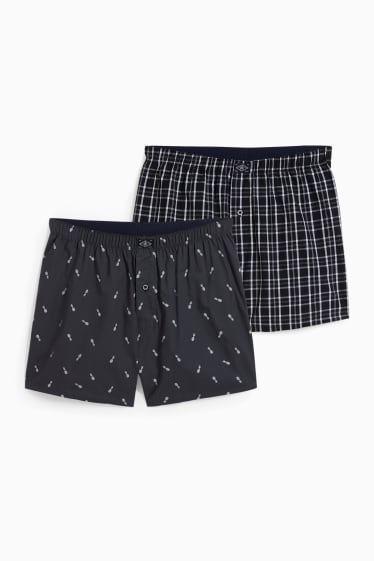 Home - Paquet de 2 - bòxers - teixits - negre