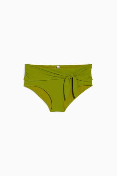 Women - Bikini bottoms with knot detail - high waist - LYCRA® XTRA LIFE™ - green