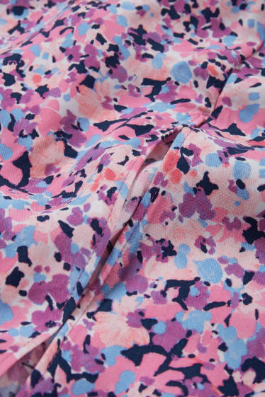 Damen - Rock - geblümt - pink
