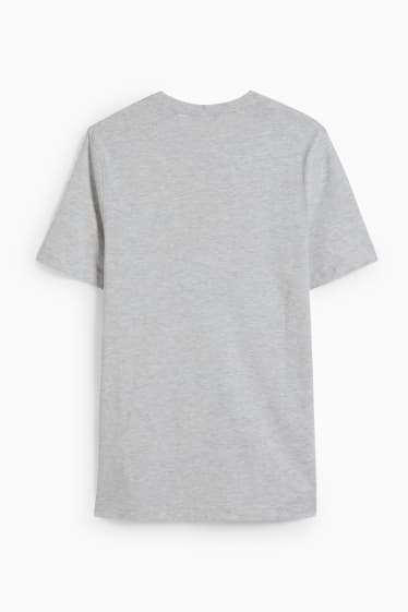 Heren - T-shirt - licht grijs-mix