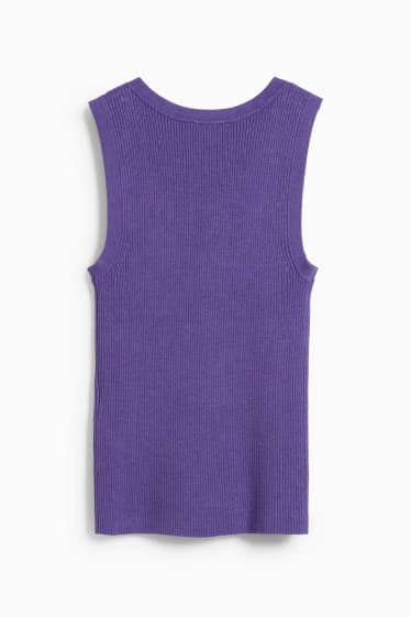 Damen - Basic-Stricktop - lila