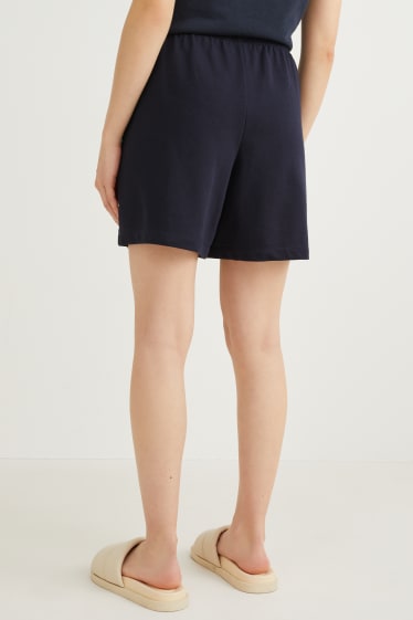 Femmes - Shorts en molleton - bleu foncé