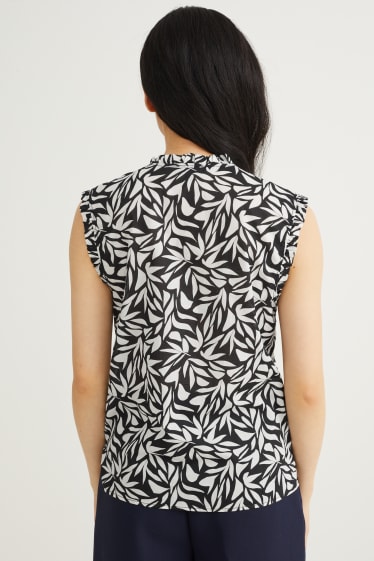 Femmes - Caraco - à motif - noir / blanc