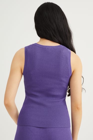 Damen - Basic-Stricktop - lila