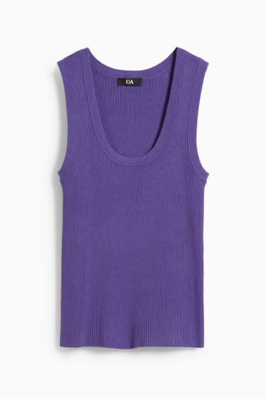 Damen - Basic-Stricktop - lila