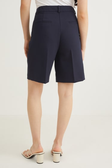 Damen - Bermudas - High Waist - dunkelblau